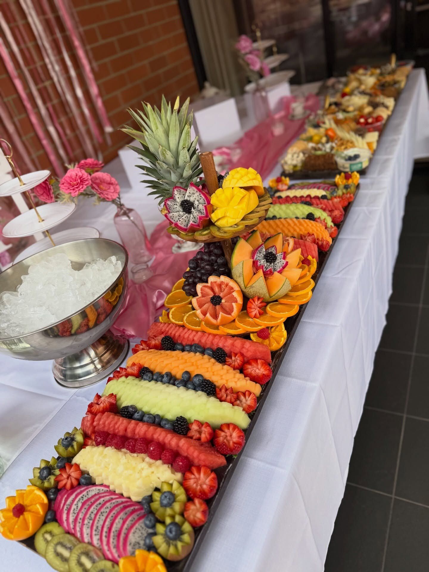 Two 1.2m boards in fruit and cheese for a baby shower