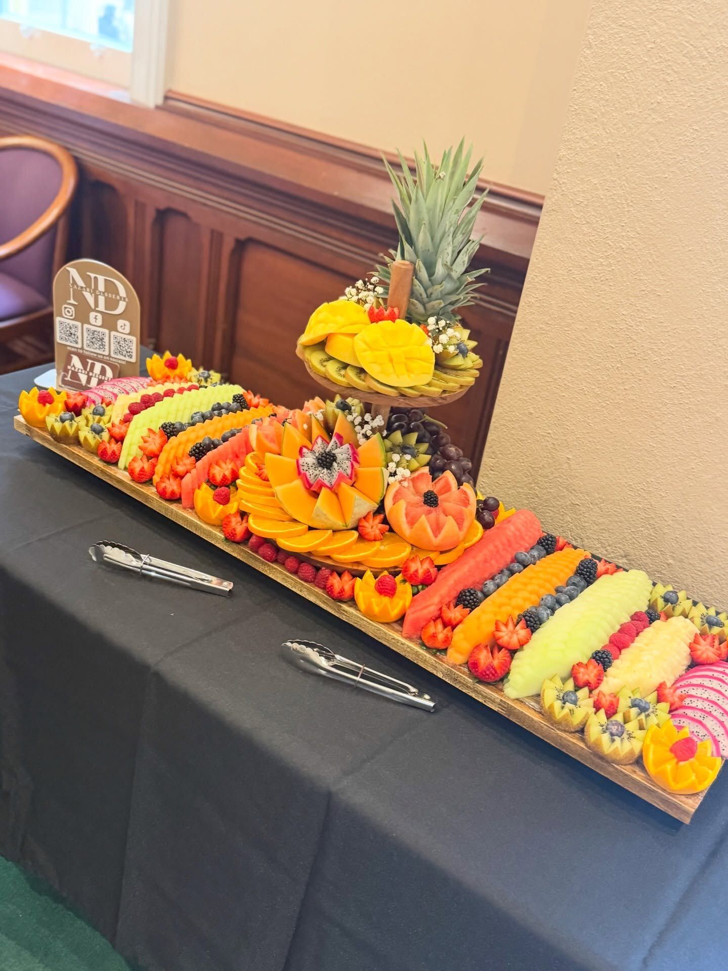 A Signature Fruit Board at a university faculty awards evening